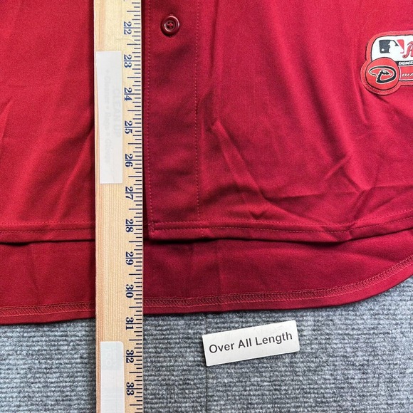Majestic Arizona Diamondbacks Jersey Mens 2XL Red Button Up Authentic Collection - Picture 12 of 13